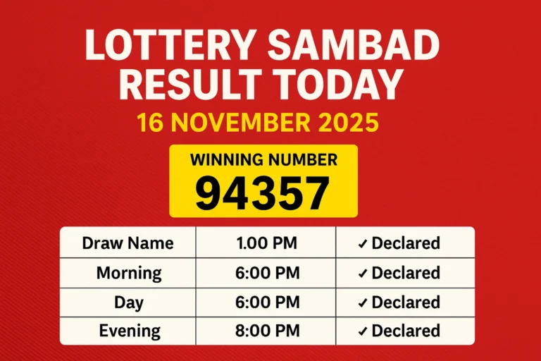 Lottery Sambad Result Today